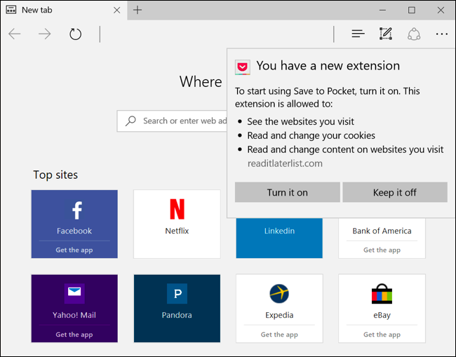 Extensions in Microsoft Edge 4