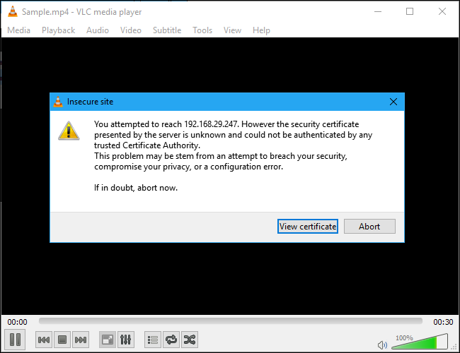 vlc-view-certificate